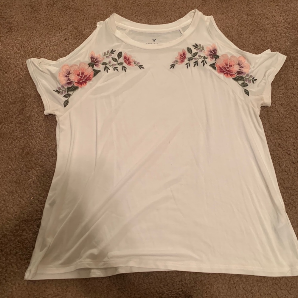 embroidered off the shoulder top